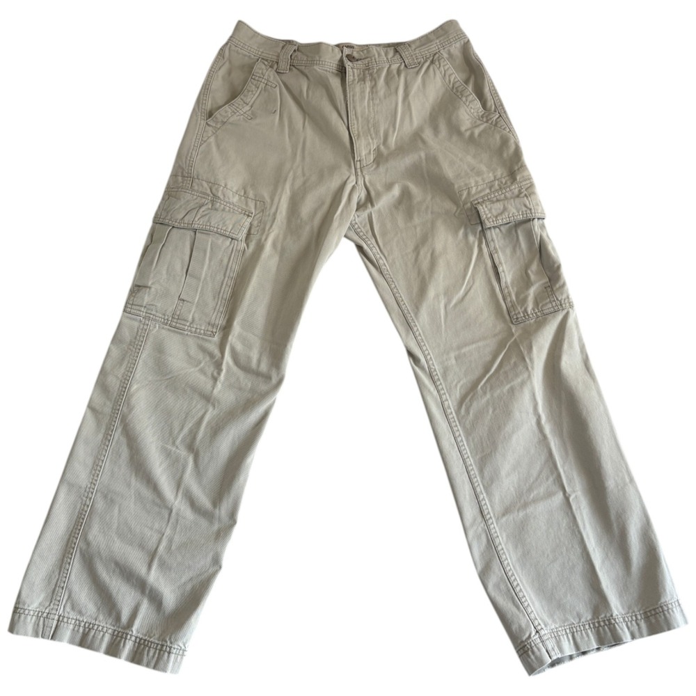 VTG Levi's Cargo Loose Fit Pants Mens 34x32 (35x28.5) Beige Khaki Straight Leg